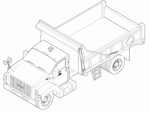Dump truck isometric