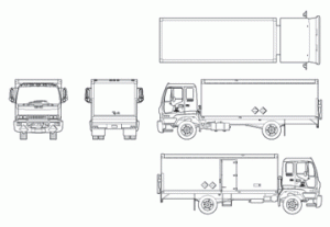 Orthographic of Cab Over Truck