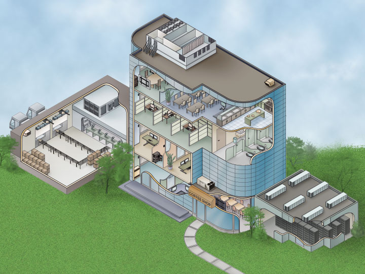 Office Building Cutaway